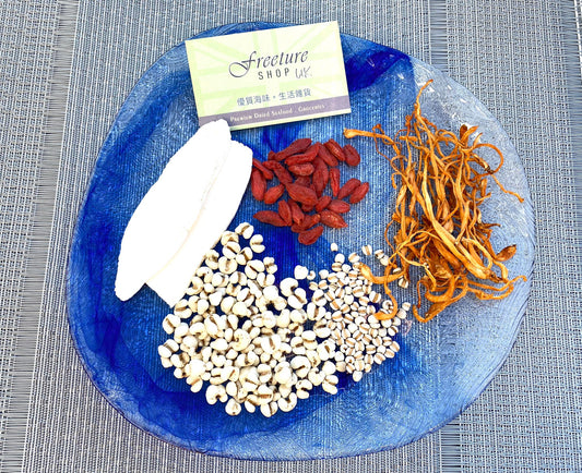 蟲草花淮山杞子薏米湯包 --- 健脾補肺,增強免疫力